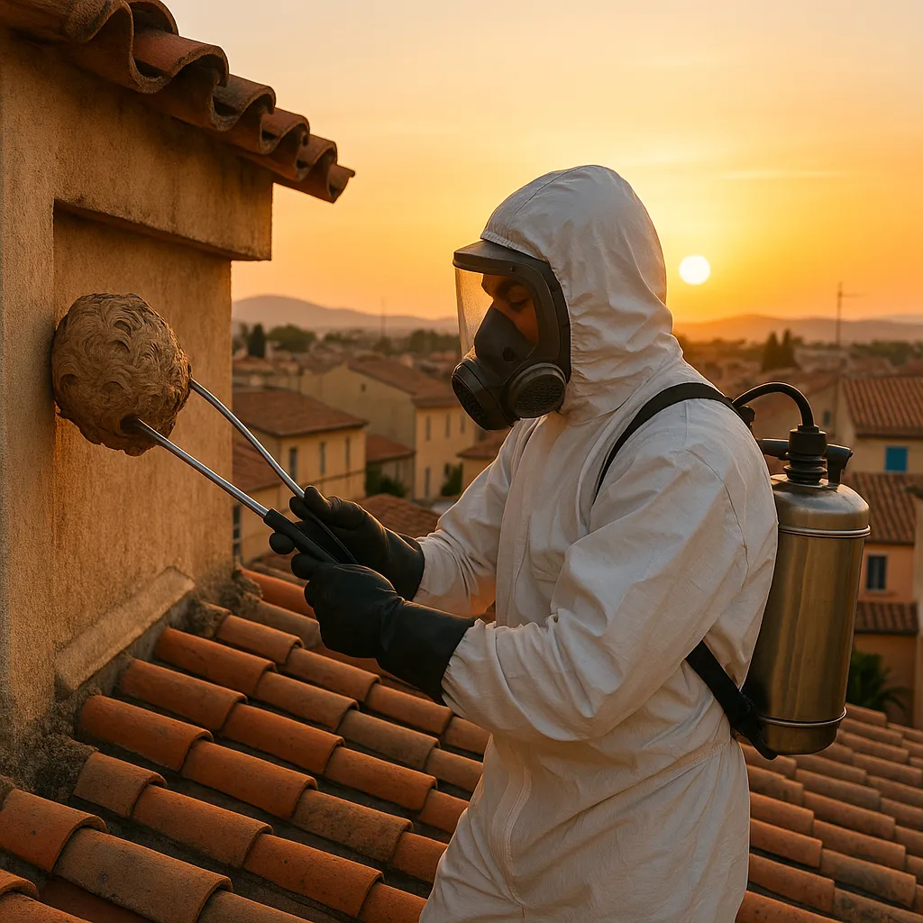 Destruction de nid de guêpes sur toiture à Fréjus : Guide Complet