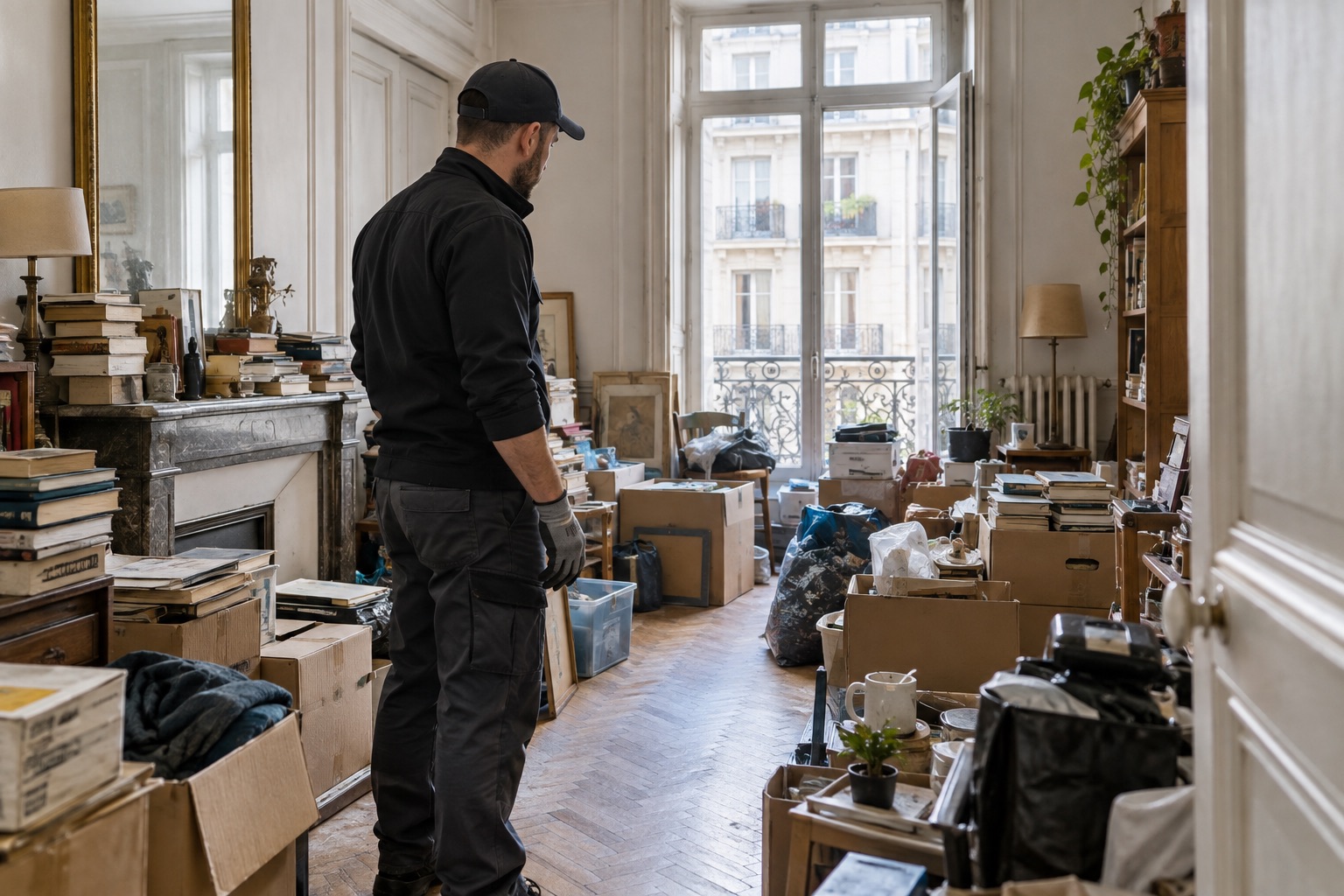 Évaluation d’un appartement parisien encombré par un technicien