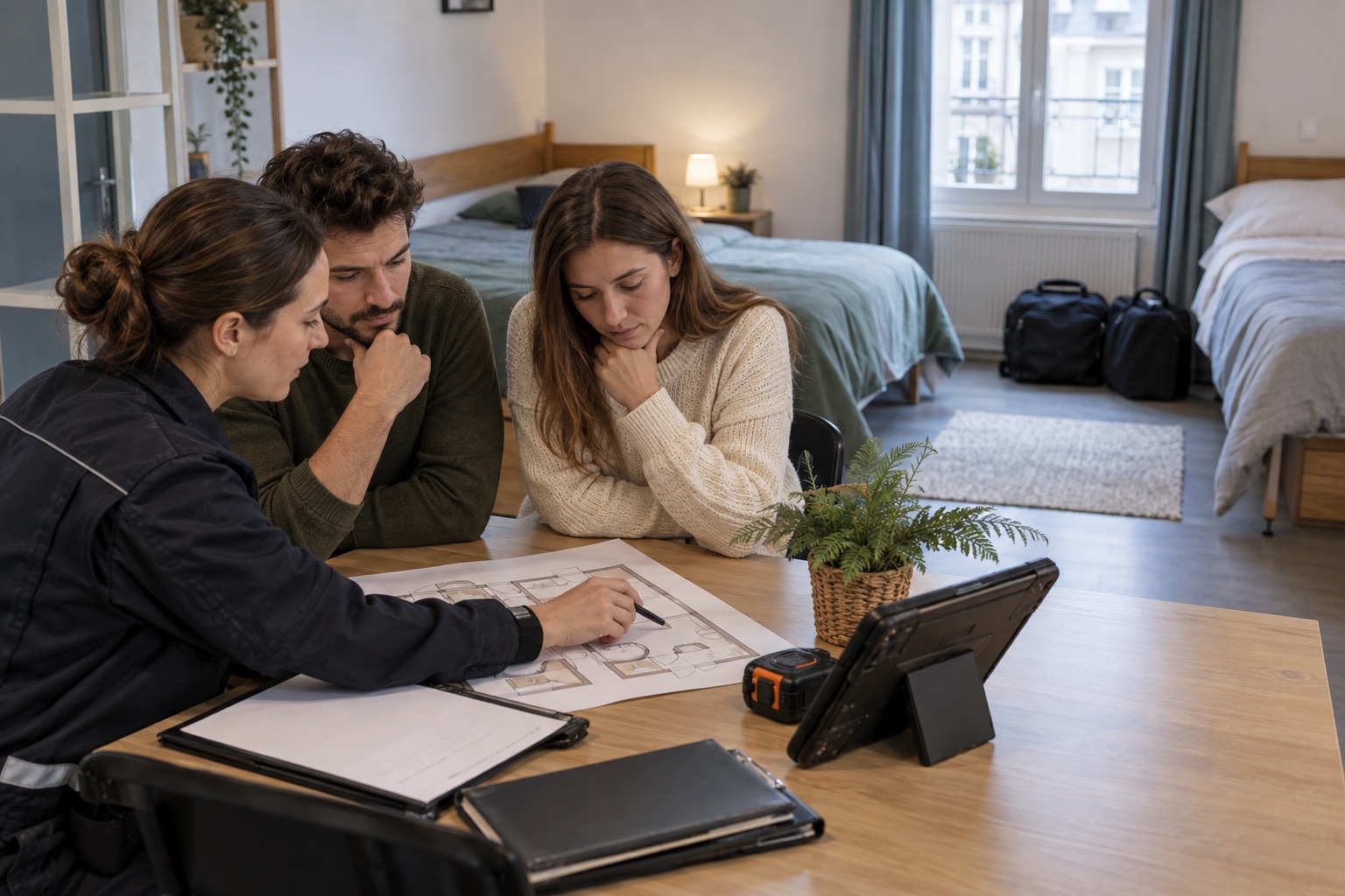 Échange entre une professionnelle et les occupants d’une colocation