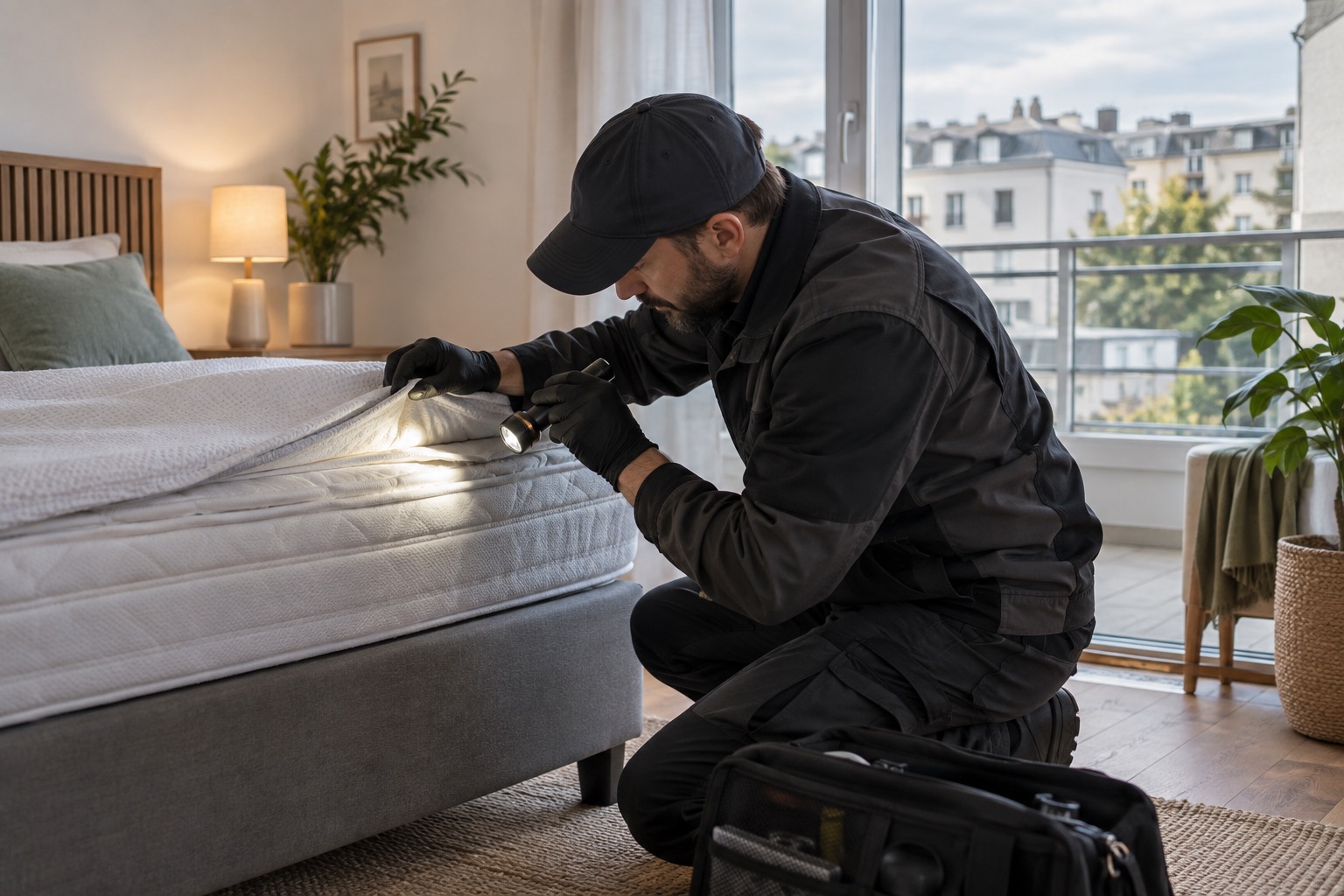 Inspection d’une literie dans un appartement nantais