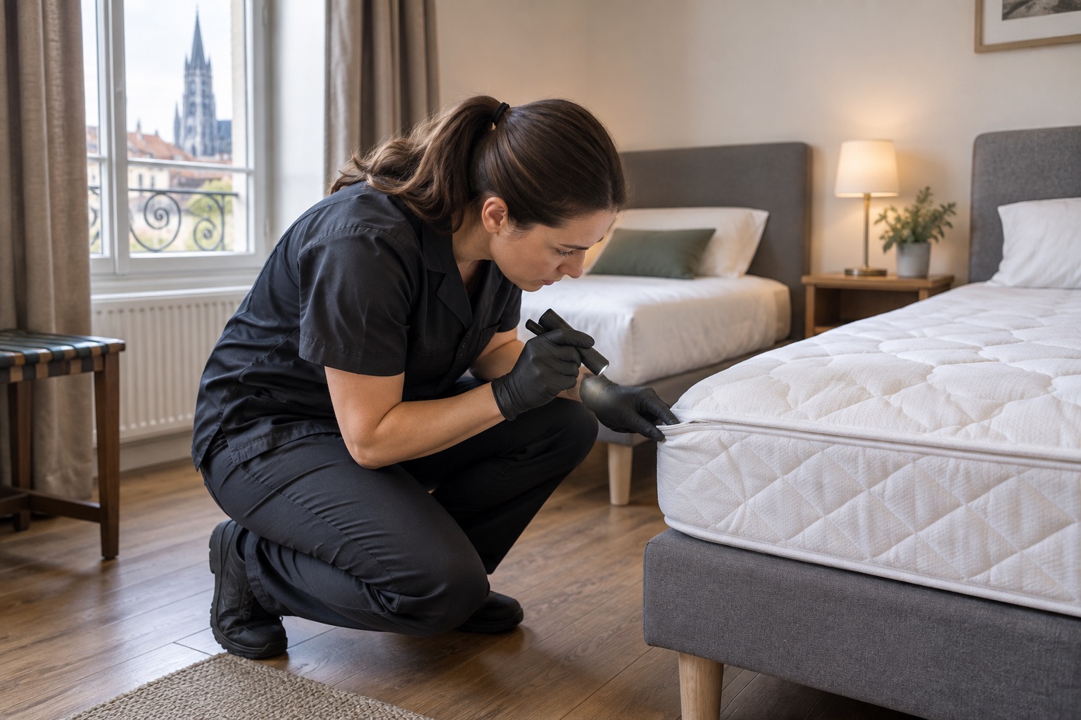 Contrôle des couchages dans une chambre à deux lits